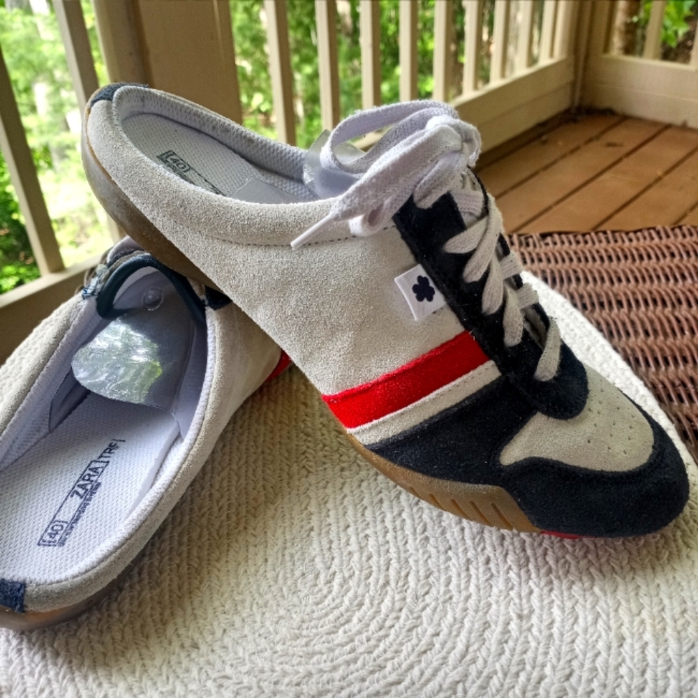 Zara Suede Sneaker Slides